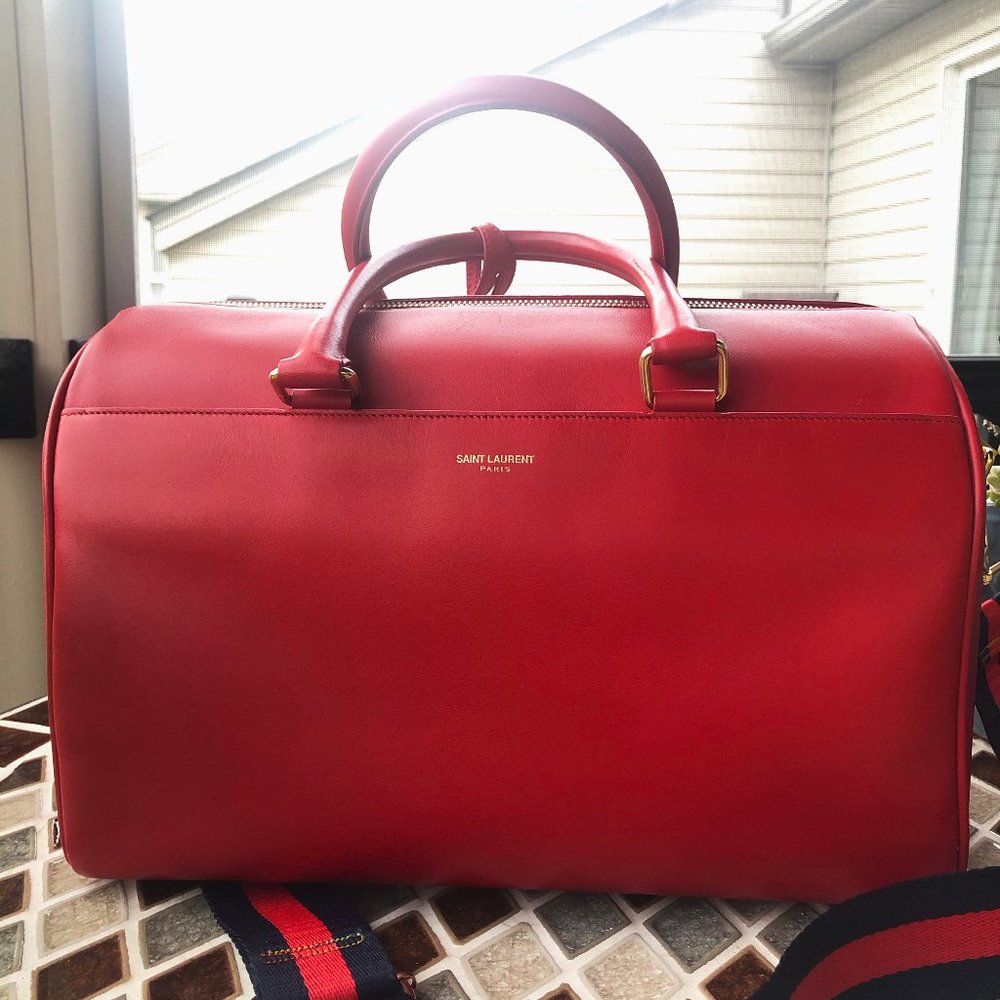 Saint Laurent Paris Red Duffle 6